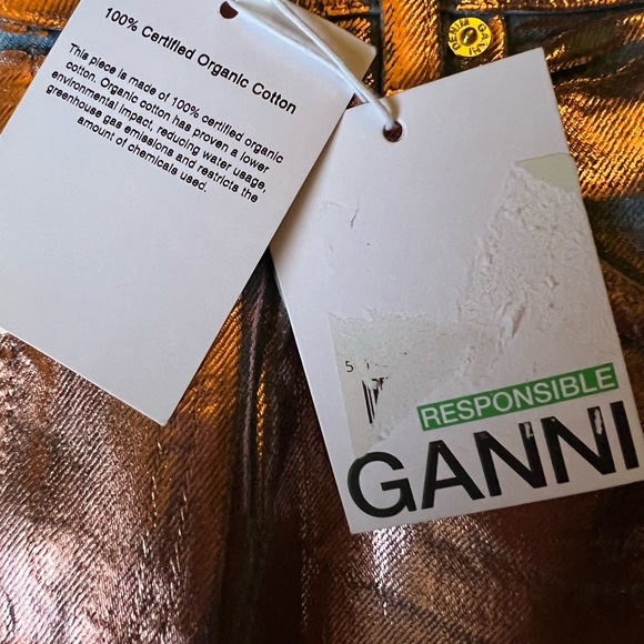 Ganni Foil Denim Stary Jeans - Picture 8 of 9